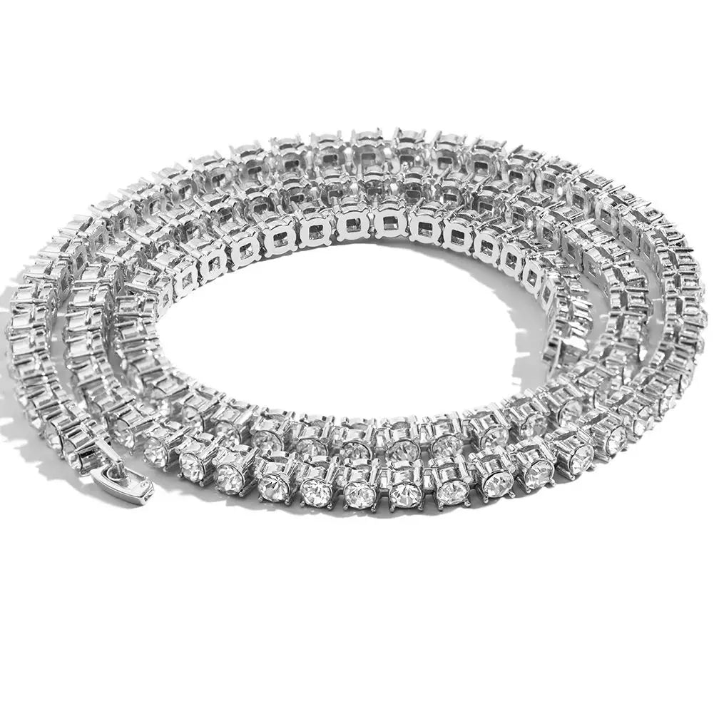 HipHop Men Iced Out Cuban Link Chain Necklace 13/14/20MM Gold Silver Color AAAA+ Rhinestone Cuba Necklace Men's Birthday Jewelry