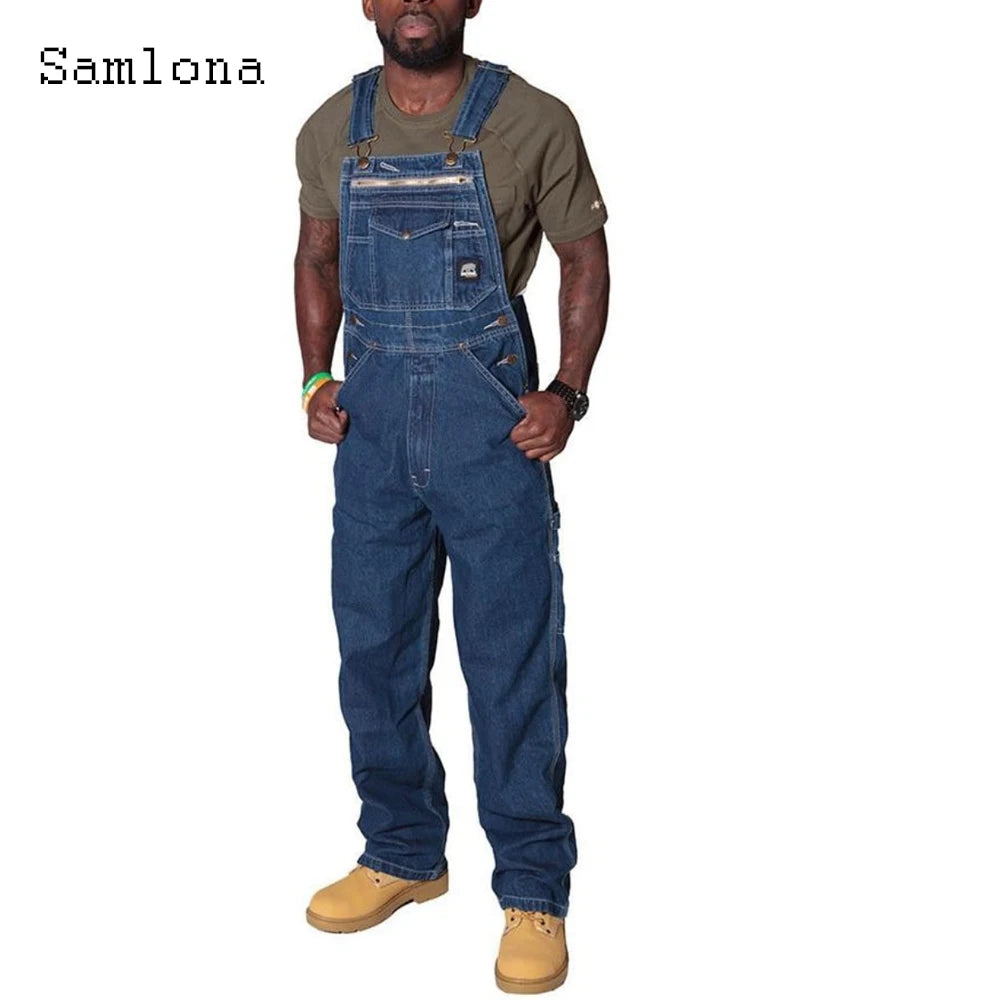 Vintage Cargo Jeans Overalls