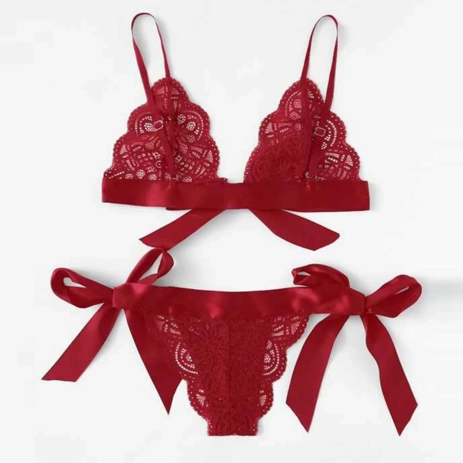 Ultra‑Thin Lace Lingerie Set