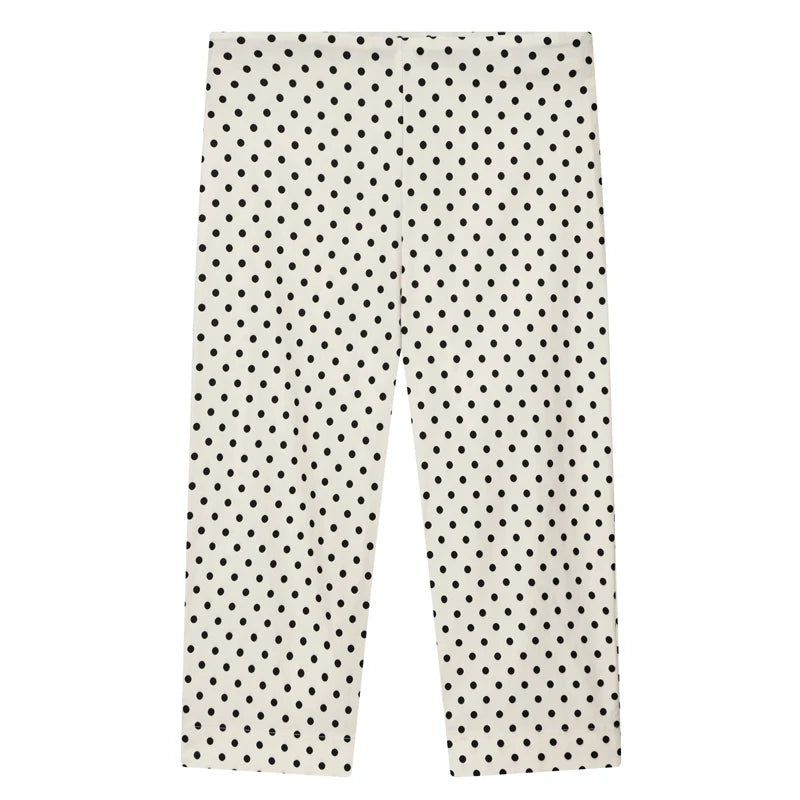 Elegant Polka‑Dot Jacket & Capri Pants Set