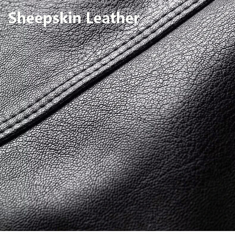 Genuine Sheepskin Leather Fur Jacket