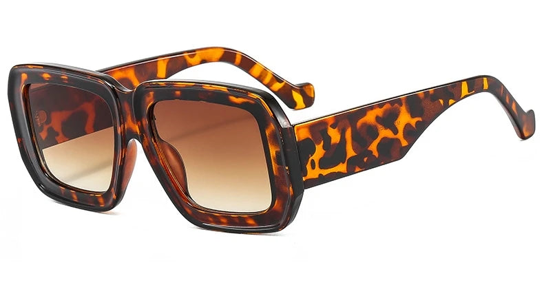 Fashion Square Sunglasses Women Luxury Vintage Big Frame Gradient Lenses Sun Glasses Female Popular Trends Shades UV400