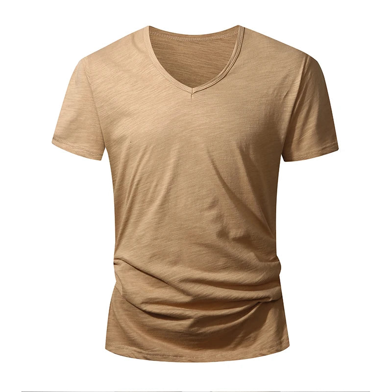 Men’s 100% Cotton T‑Shirt – Soft High‑Quality Summer Short‑Sleeve Tee (Black/White Casual Top)