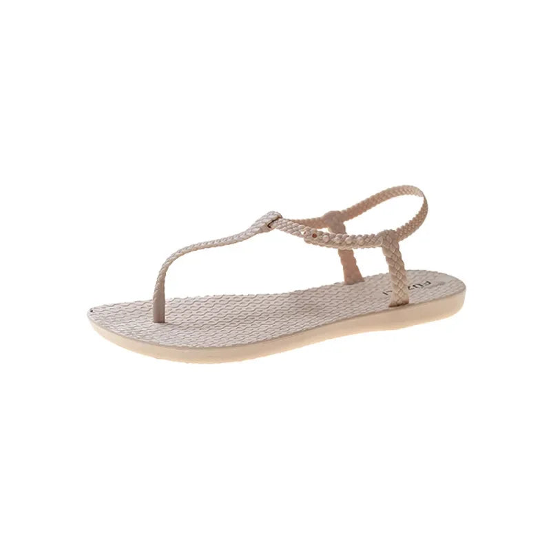 Women’s Bohemian Flat Sandals — Summer Clip‑Toe Flip Flops Casual Comfort Beach Shoes