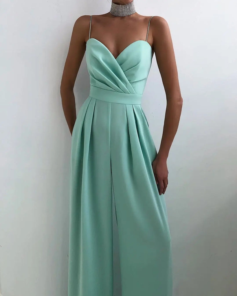 Jumpsuit Suspender Waist Straight Mopping Floor Minimalist Spring and Summer New Jumpsuit Women