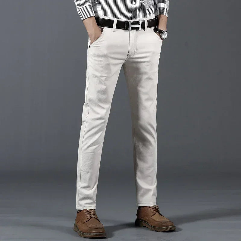 Men’s Casual Elastic Straight Pants