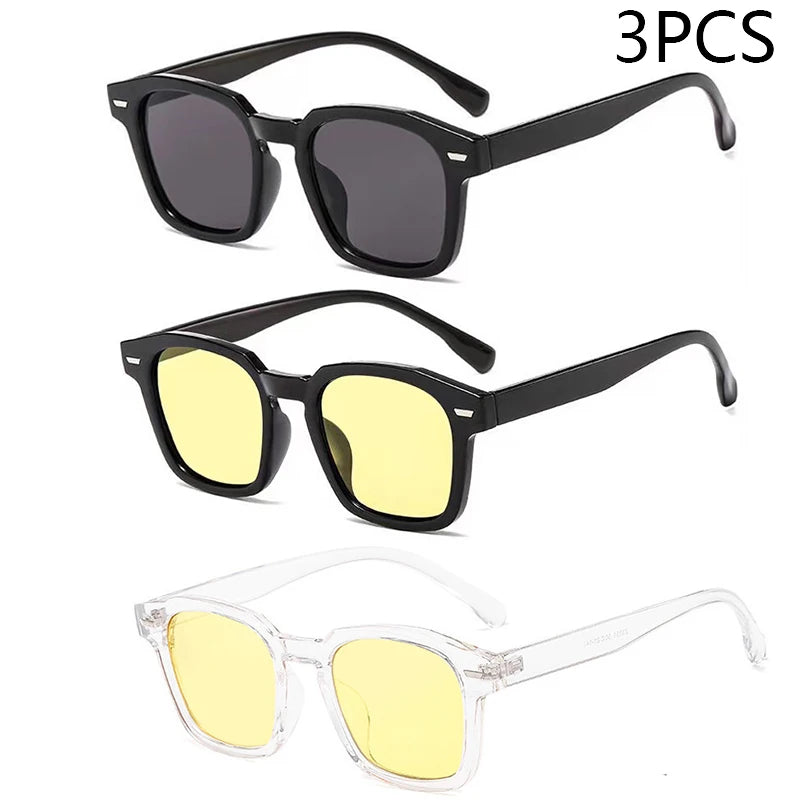 New Unisex Rectangle Vintage Sunglasses 2023 Fashion Design Retro Sun Glasses Female Lady Eyeglass Cat Eye Casual Goggles UV400