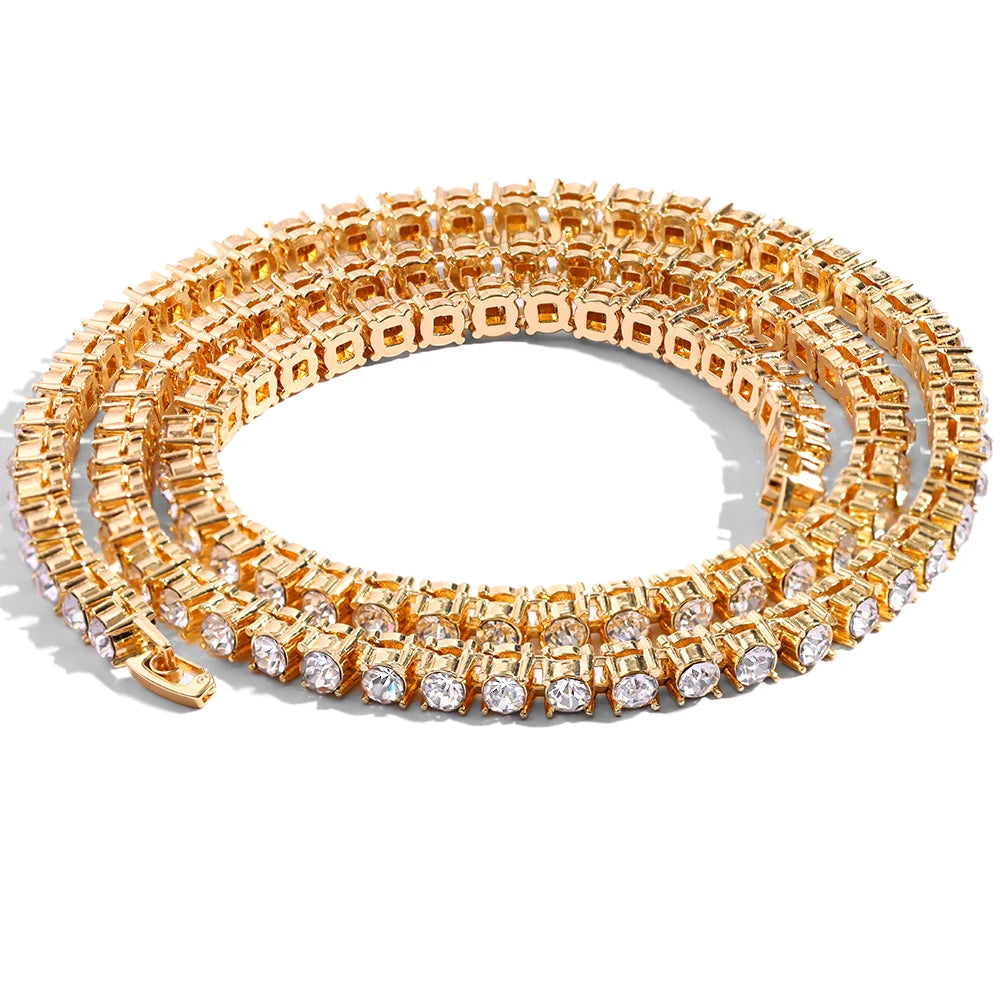 HipHop Men Iced Out Cuban Link Chain Necklace 13/14/20MM Gold Silver Color AAAA+ Rhinestone Cuba Necklace Men's Birthday Jewelry