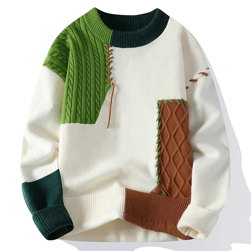 Patchwork High‑Street Sweater