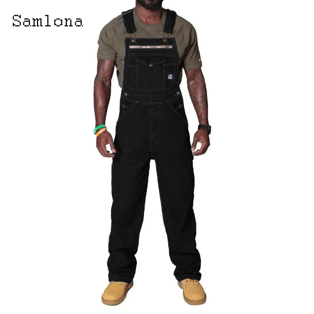 Vintage Cargo Jeans Overalls