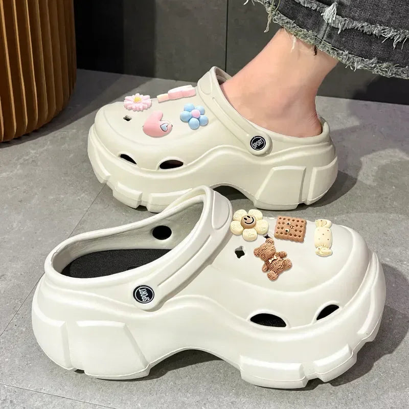 New Women’s DIY Cartoon Clogs Sandal Slippers — Cute Summer Mules Beach Garden Shoes