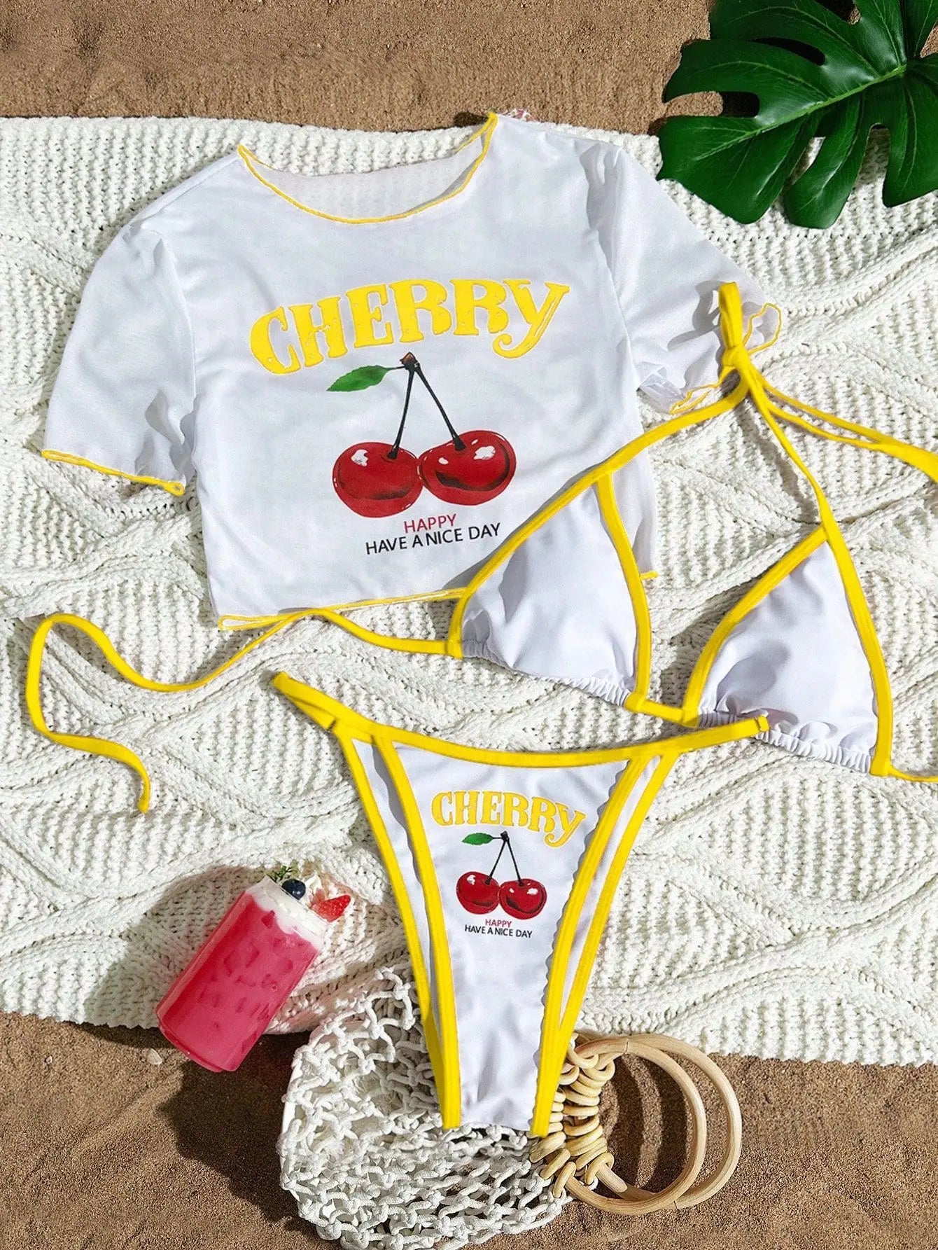 Sexy 3‑Piece Brazilian Bikini Set