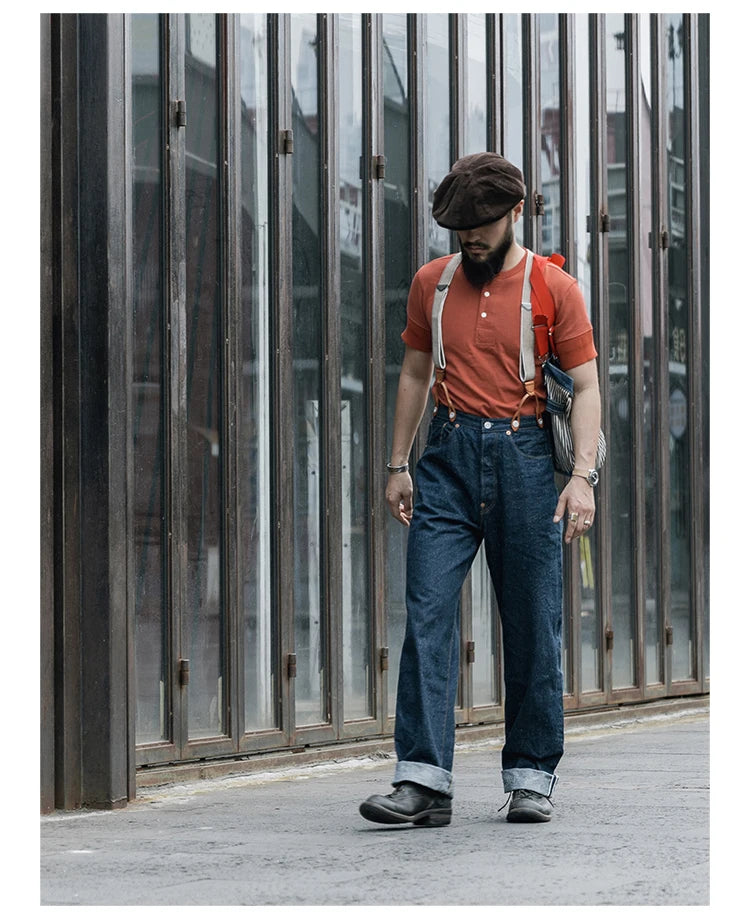 Rugged Bronson Retro Henry Collar Shirt