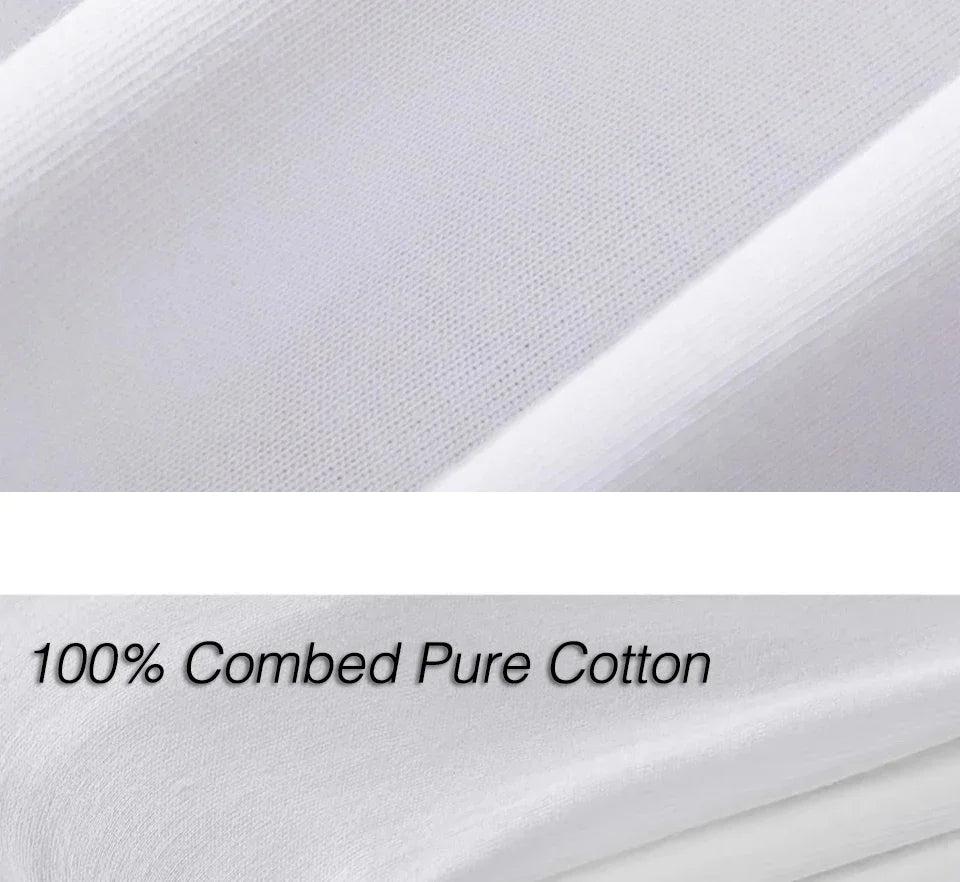 100% Cotton Men’s T‑Shirt | High‑End Breathable Summer Casual Round Neck Tee