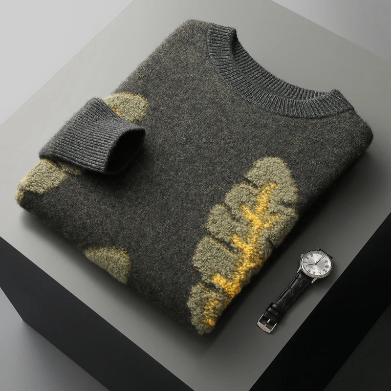 Jacquard Cashmere Merino Wool Sweater