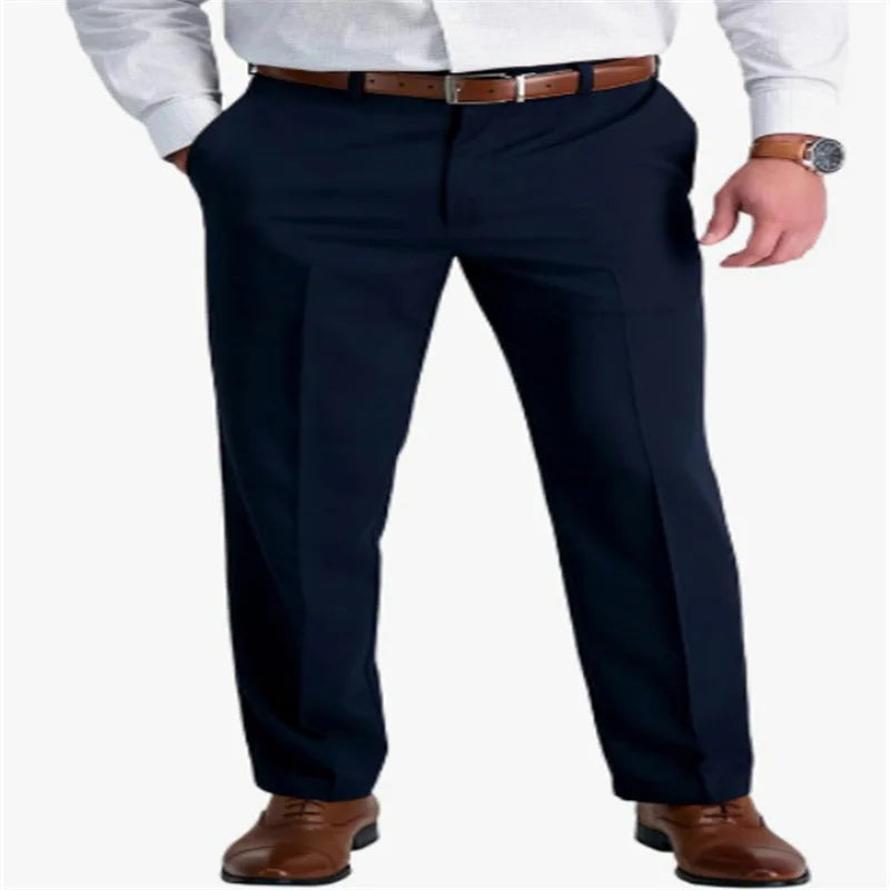 Solid White Formal Suit Pants