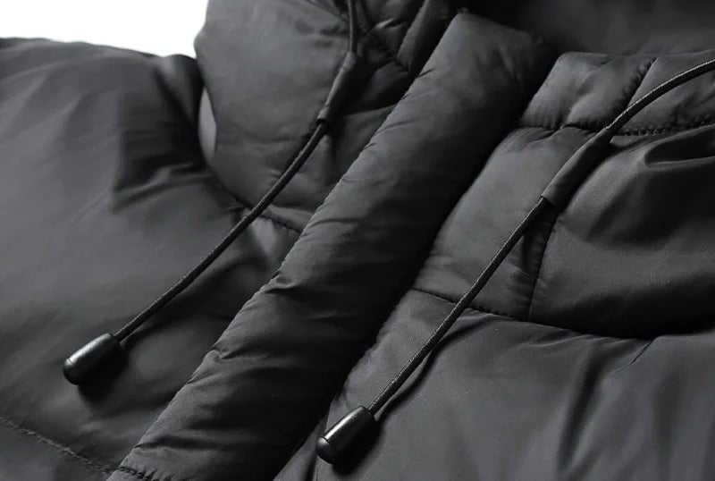Winter New Men Warm Thick Long Down Jacket Coat Mens Hooded Waterproof Black Gold Puffer Jacket Men Casual Windproof Parkas Male
