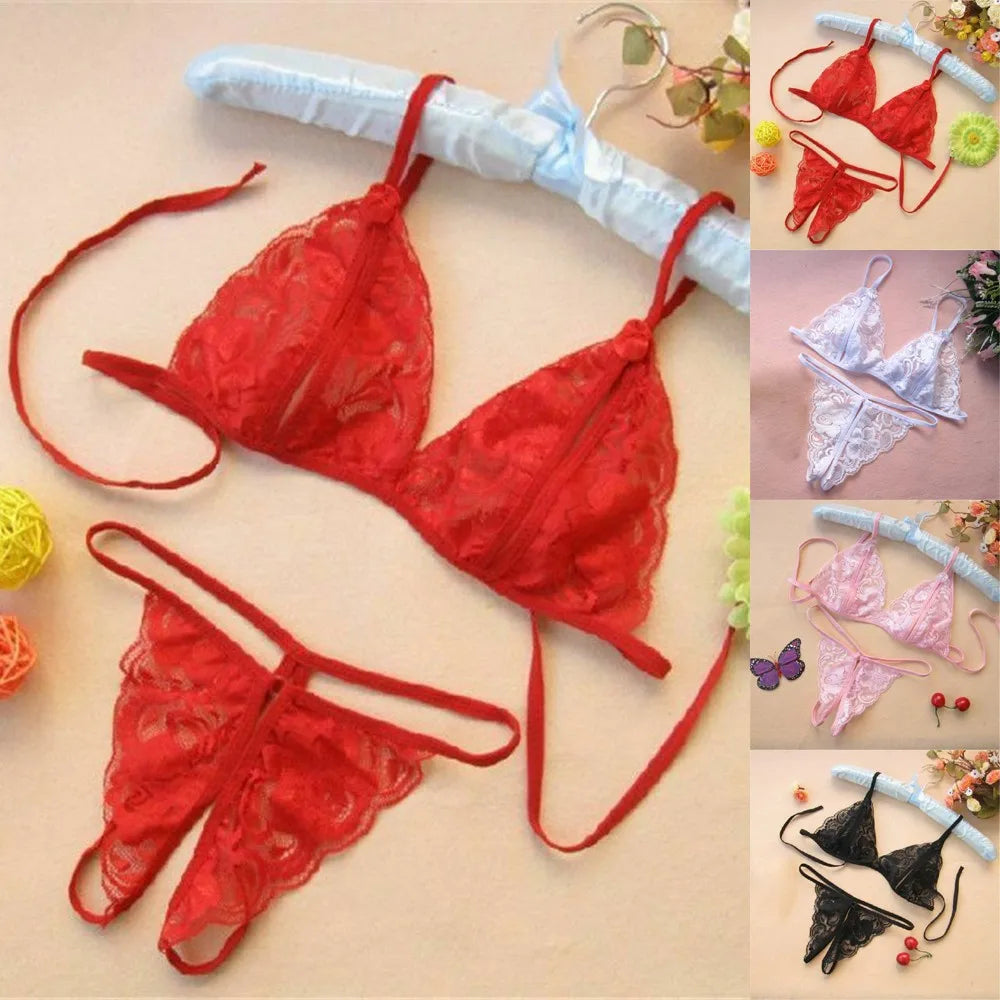 See‑Through Bra & G‑String Set