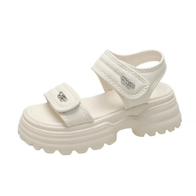 Women's Sports Sandals 2025 Summer New Fashion Flat Casual Sandals Thick-soled Non-slip Female Outdoor Casual Beach Slippers