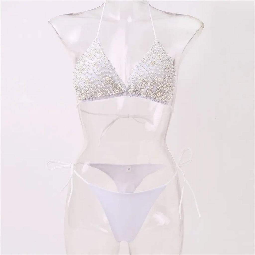 Luxury Pearl Halter Mini Bikini