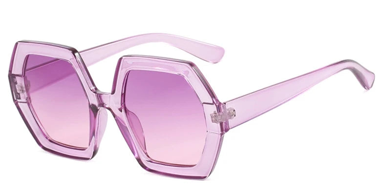 Square Irregular Sunglasses Women Oversized Polygon Luxury Yellow Shades Sun Glasses Female Elegant Polygon Eyewear UV400