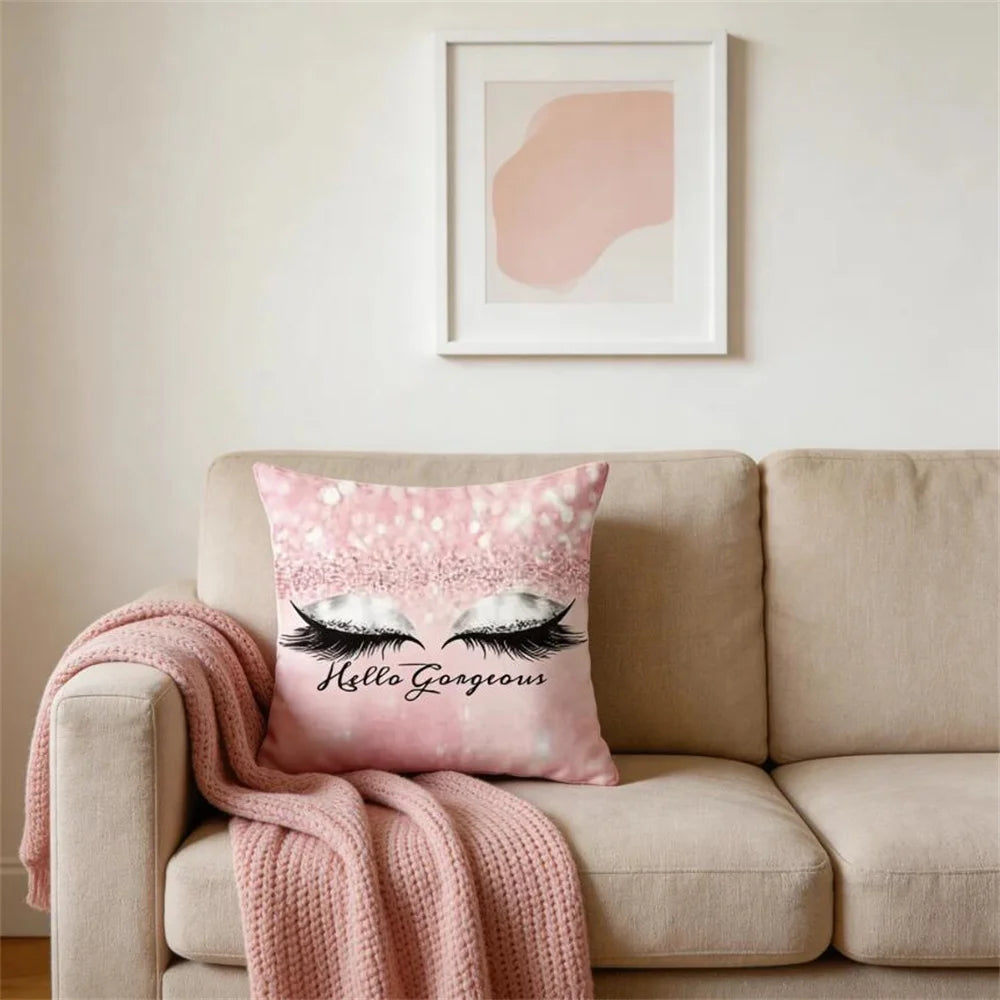 INS Style Peach‑Skin Pillow Case – Soft Square Cushion Cover for Sofa & Home Use