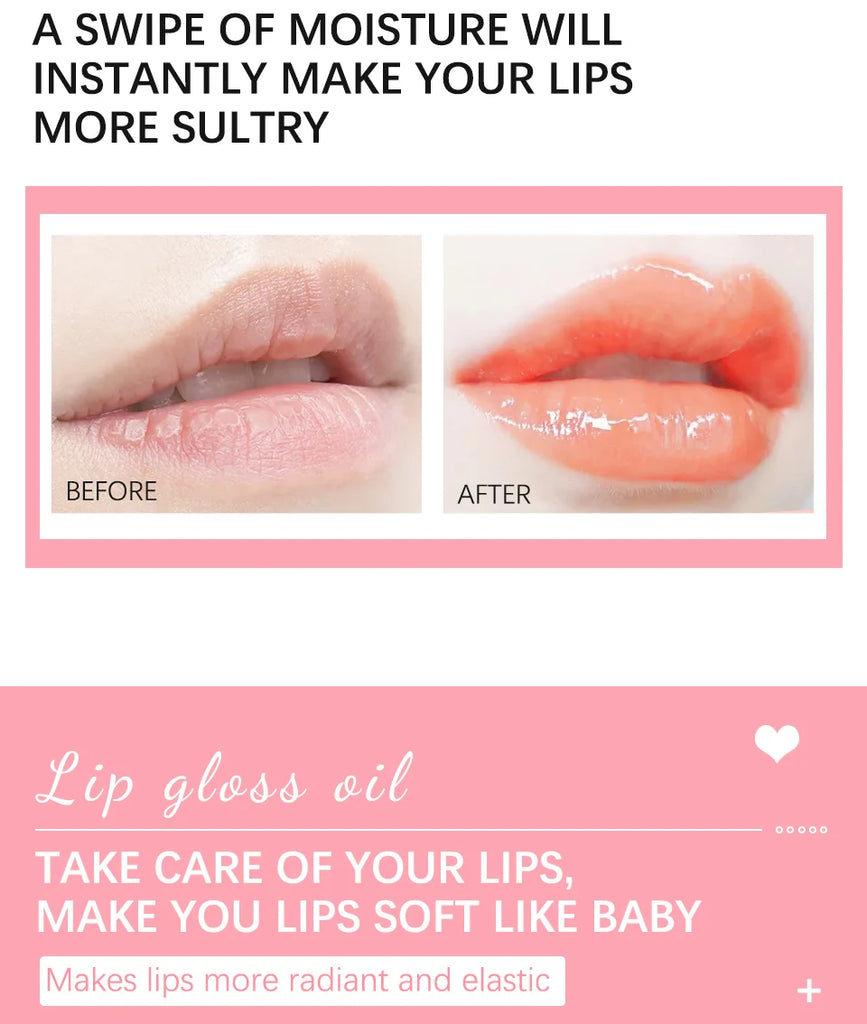 Crystal Jelly Lip Oil – Moisturizing, Plumping & Tinted Glow for Fuller, Softer Lips