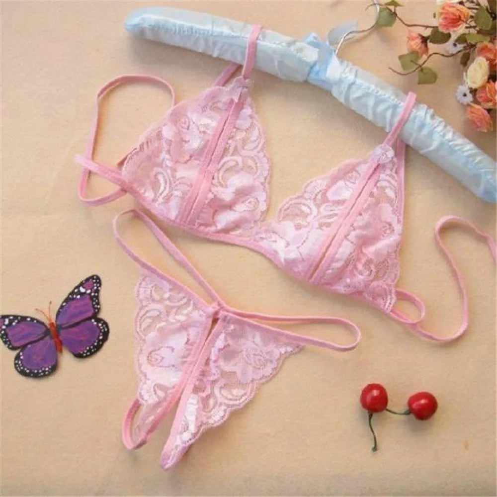 See‑Through Bra & G‑String Set