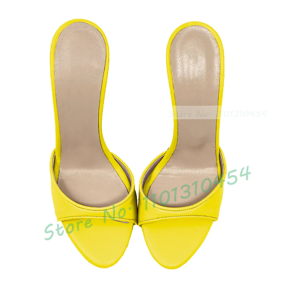 Snake‑Print Open‑Toe Stiletto Slides