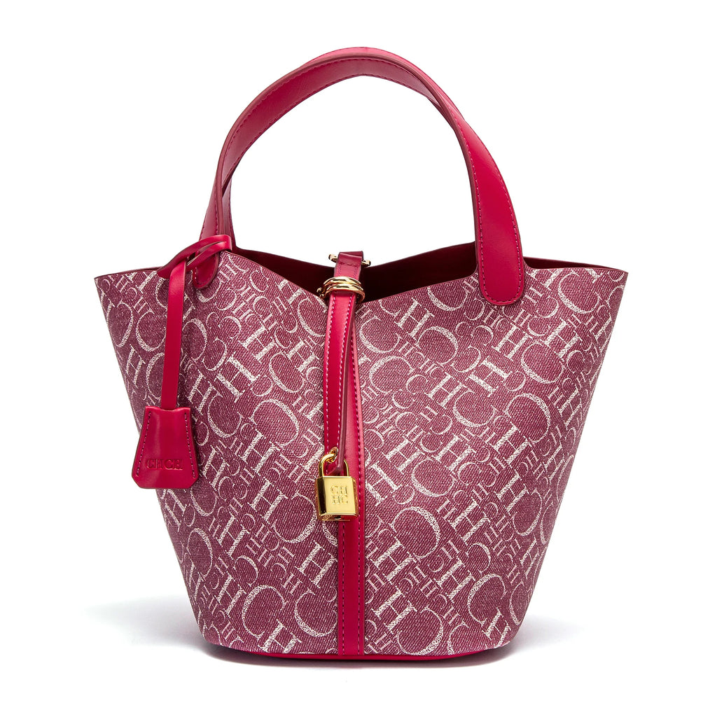 CHCH Women's Tote Bag 2024 New Large Capacity Basket Bag Classic Copper Lock Commuter Women's Bag