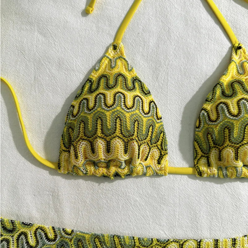 Three‑Piece Brazilian Bikini Set