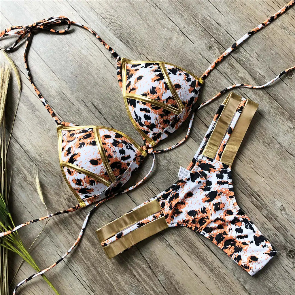 Women’s Push‑Up Bikini Set V2154 – 7‑Color Two‑Piece Swimsuit with Bra Cup & High‑Fit Bottoms (S–XL)