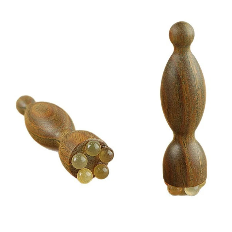Sandalwood Gua Sha Face Massage Tool – Lotus Seedpod Shape Facial Massager for Relaxation & Skin Care