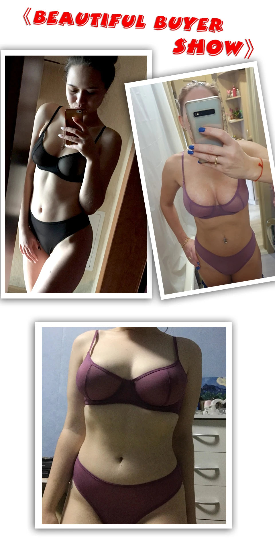 Transparent Seamless Bra Set