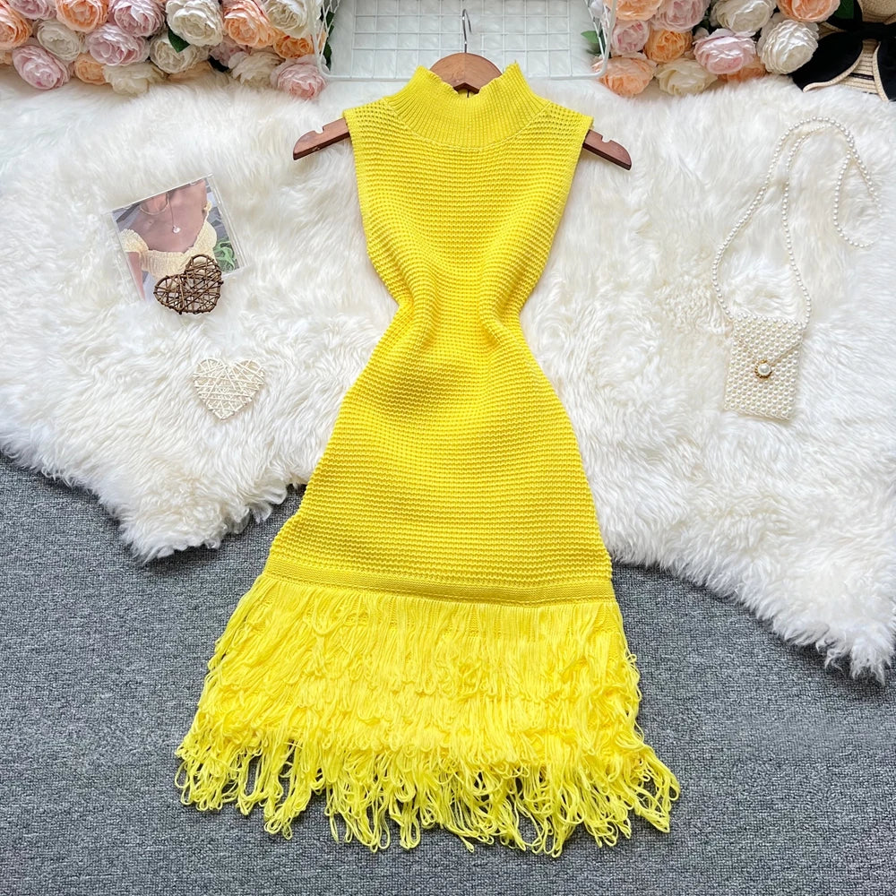 YuooMuoo 2026 Summer Sexy Openwork Stitching Dress — Sleeveless Bodycon Korean‑Style Party & Beach Vestidos