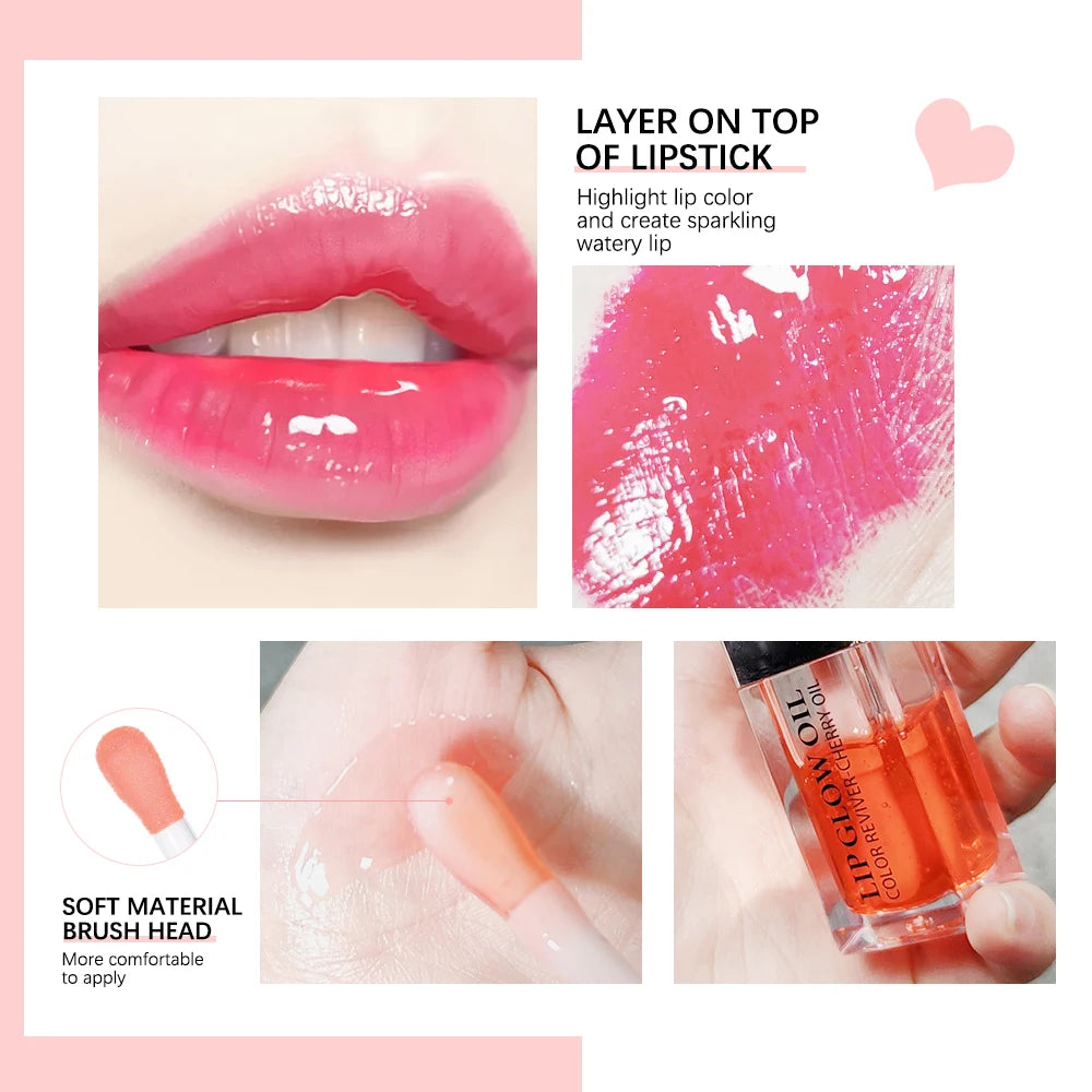 Crystal Jelly Lip Oil – Moisturizing, Plumping & Tinted Glow for Fuller, Softer Lips