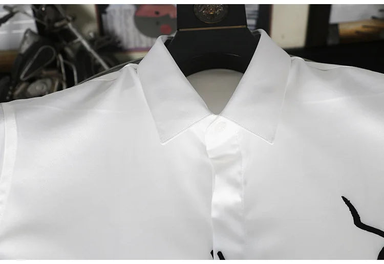 Slim‑Fit Silk Dress Shirt