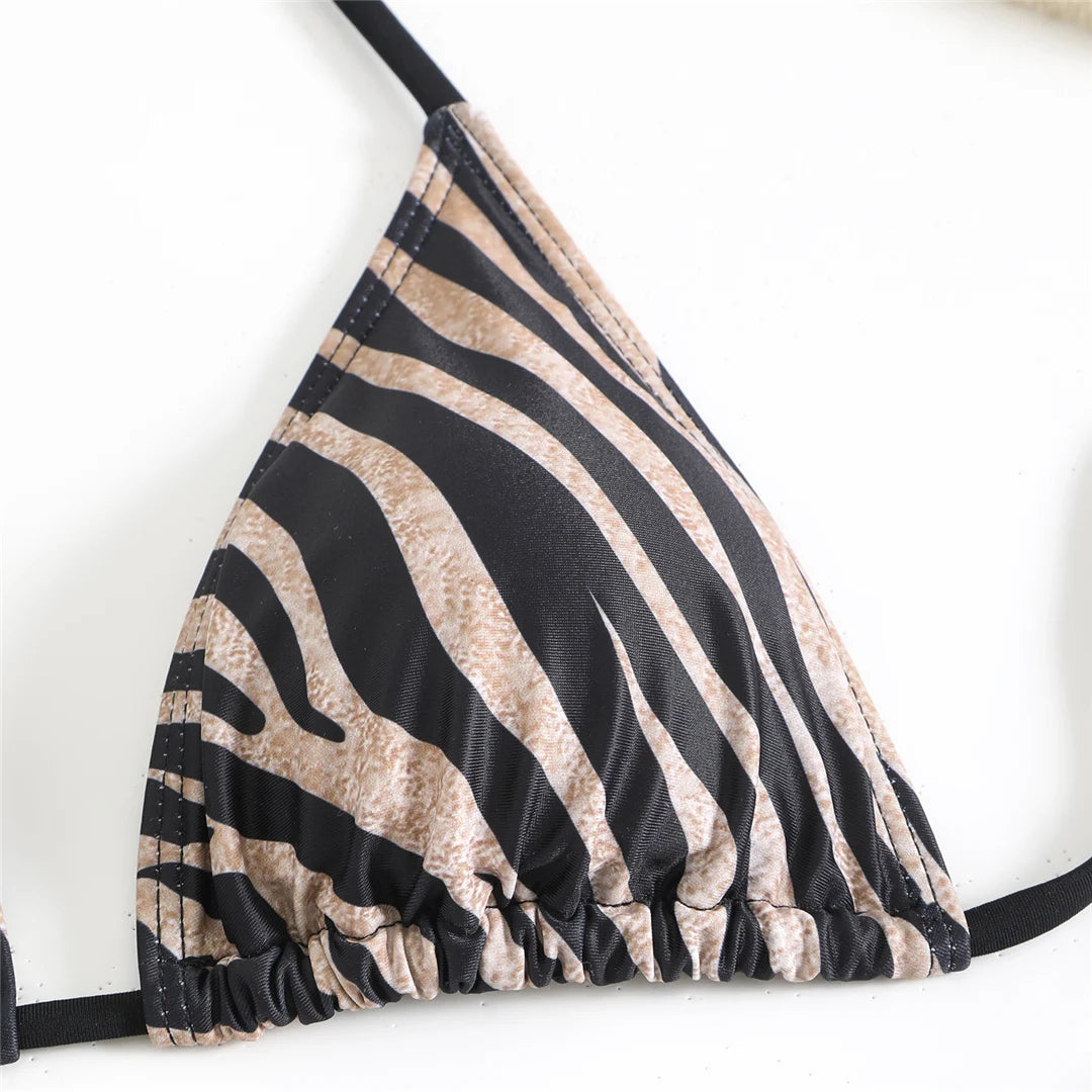 American Flag Halter Bikini