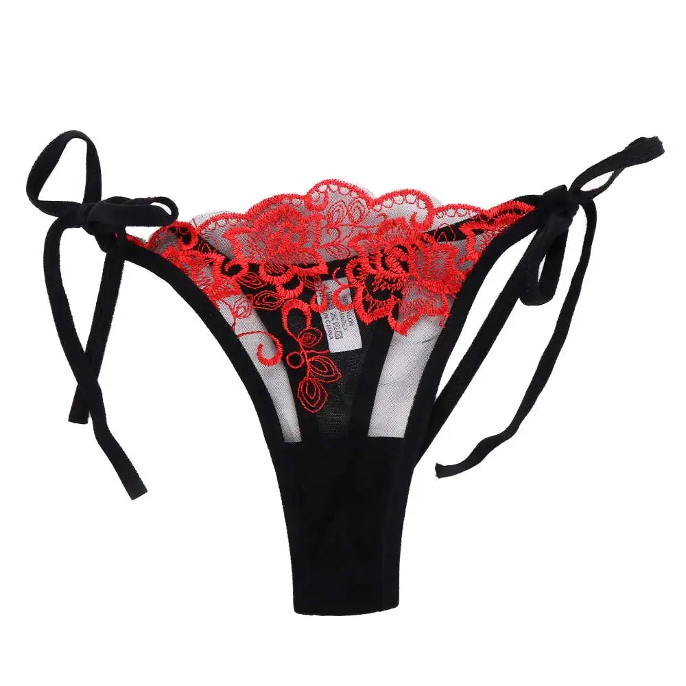 Low‑Waist Transparent Mesh Briefs
