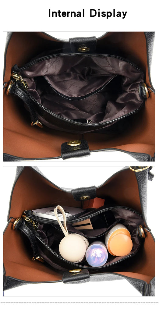 Soft Leather Handbags for Women Vintage Shoulder Bag Luxury Designer Ladies Large Capacity Bags Sac A Main