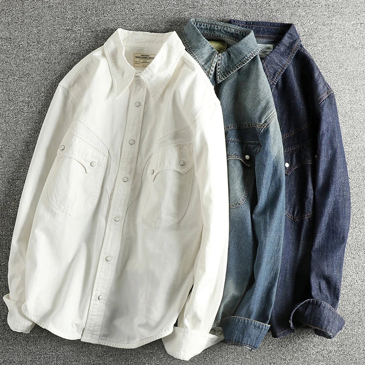 Western Retro Denim Shirt