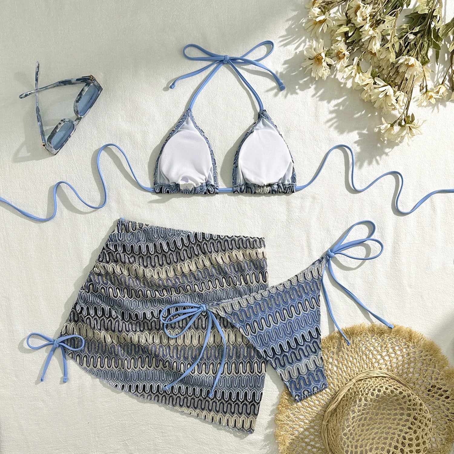 Three‑Piece Brazilian Bikini Set