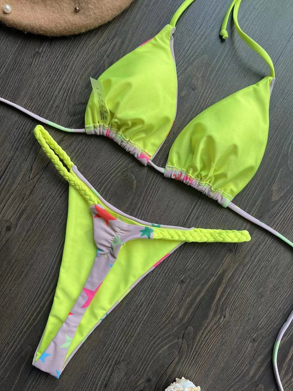 Zebra Print High‑Waist Brazilian Bikini