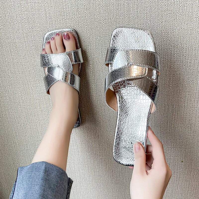 2025 Summer Women Slippers Cute Butterfly-Knot Casual Sandals Lady Slides Flats Slip-On Women Shoes for Women Zapatillas Mujer
