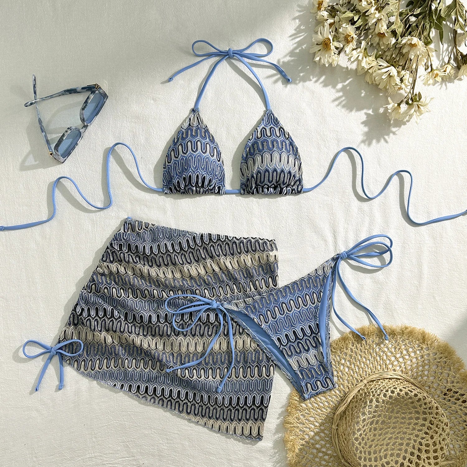 Three‑Piece Brazilian Bikini Set