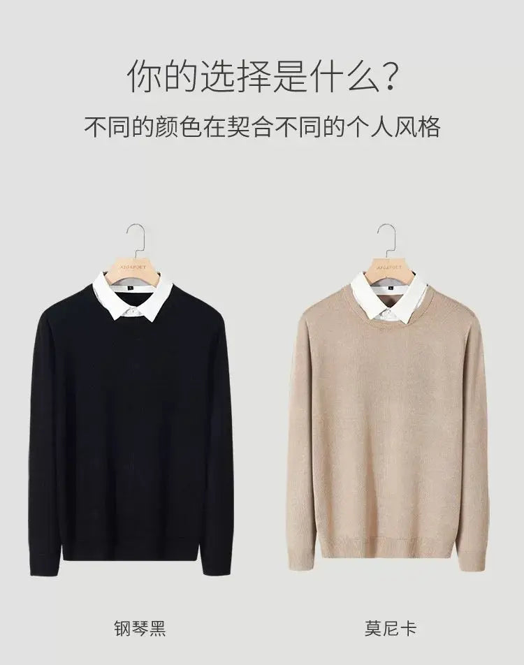 Men’s Autumn Winter Round‑Neck Sweater