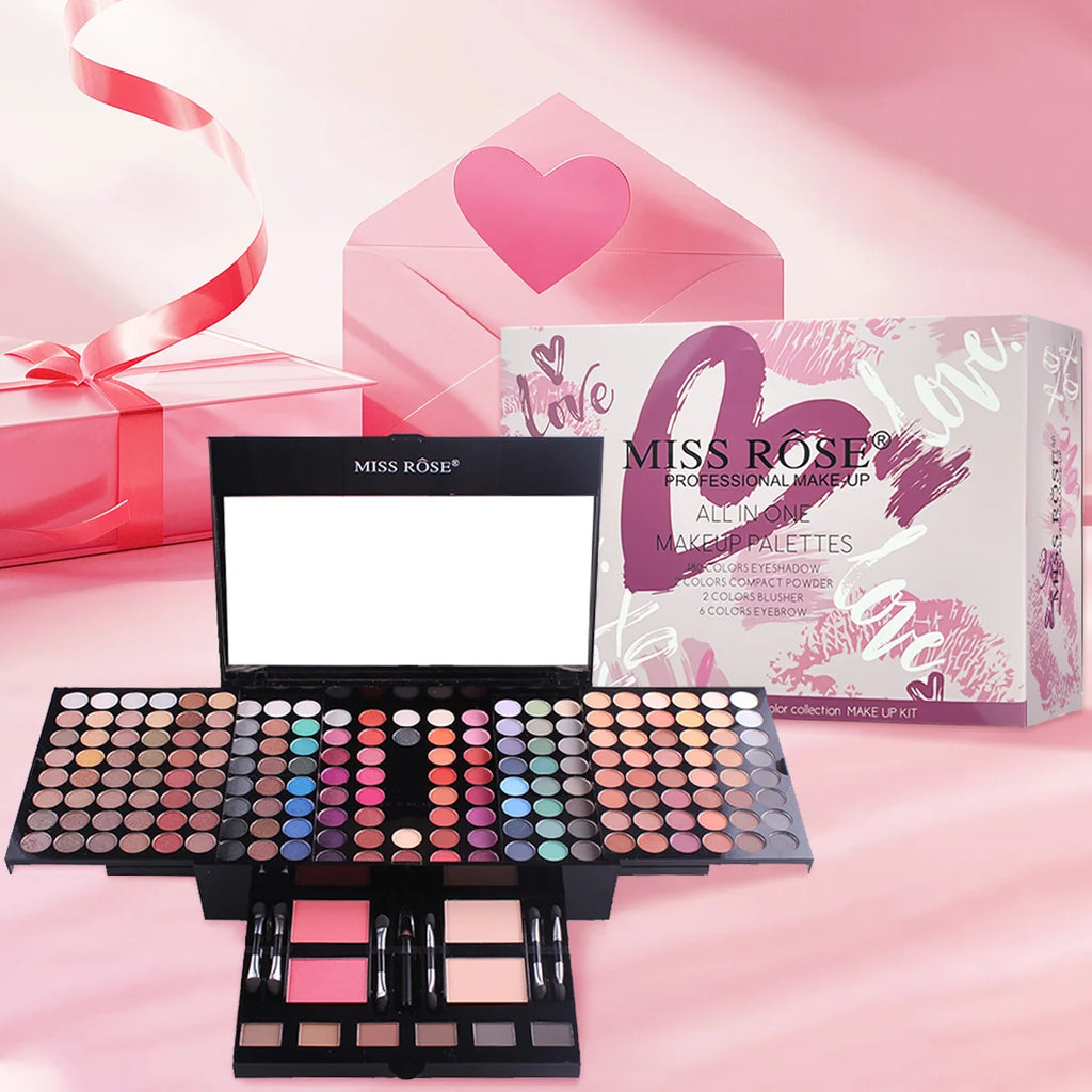 142‑Color Eyeshadow Palette with Blush & Eyebrow Powder – Professional Makeup Artist Full‑Face Kit