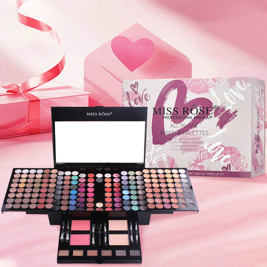 142‑Color Eyeshadow Palette with Blush & Eyebrow Powder – Professional Makeup Artist Full‑Face Kit