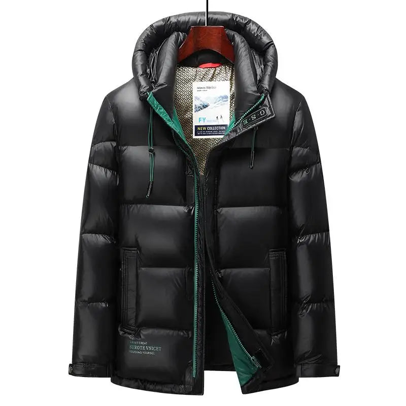 -30° High Quality Winter New Cold resistant Down Jacket Men's Women Short Warm Fashion Brand Parkas Coat