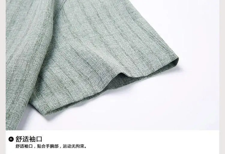 Gray Textured Short‑Sleeve Shirt